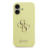 Guess Liquid Silicone 4G Metal Logo Zadní Kryt pro iPhone 17 Yellow