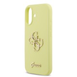 Guess Liquid Silicone 4G Metal Logo Zadní Kryt pro iPhone 17 Yellow