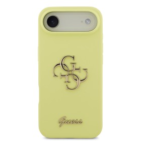Zadní kryt Guess Liquid Silicone 4G Metal Logo pro Apple iPhone Air, žlutá