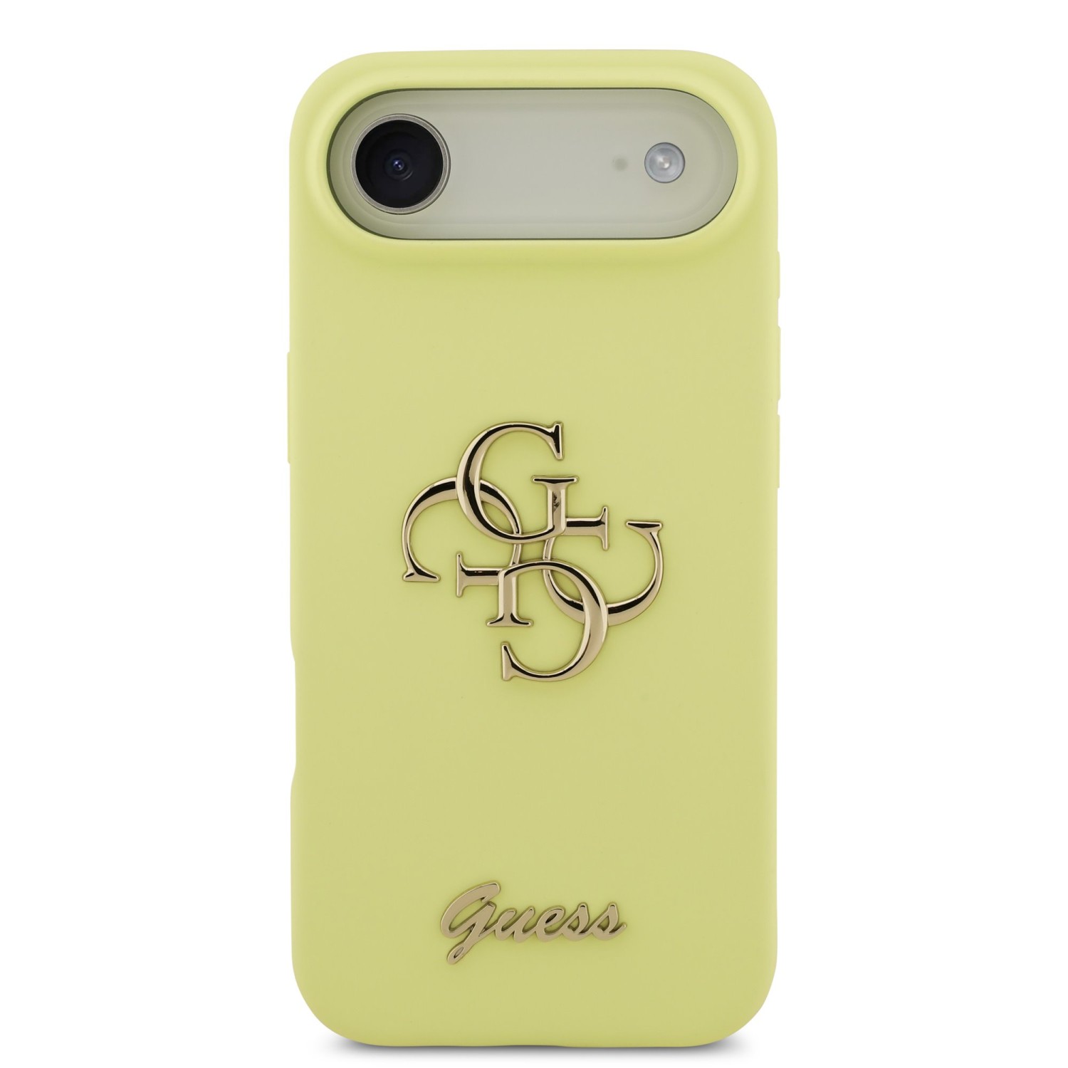 Guess Liquid Silicone 4G Metal Logo Zadní Kryt pro iPhone Air Yellow