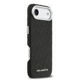 Karl Lagerfeld Grained PU Repeated Logo MagSafe Zadní Kryt pro iPhone Air Black