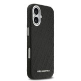 Karl Lagerfeld Grained PU Repeated Logo MagSafe Zadní Kryt pro iPhone 17 Black