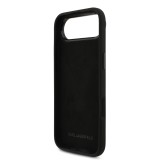 Karl Lagerfeld Liquid Silicone Metal Ikonik Zadní Kryt pro iPhone Air Black