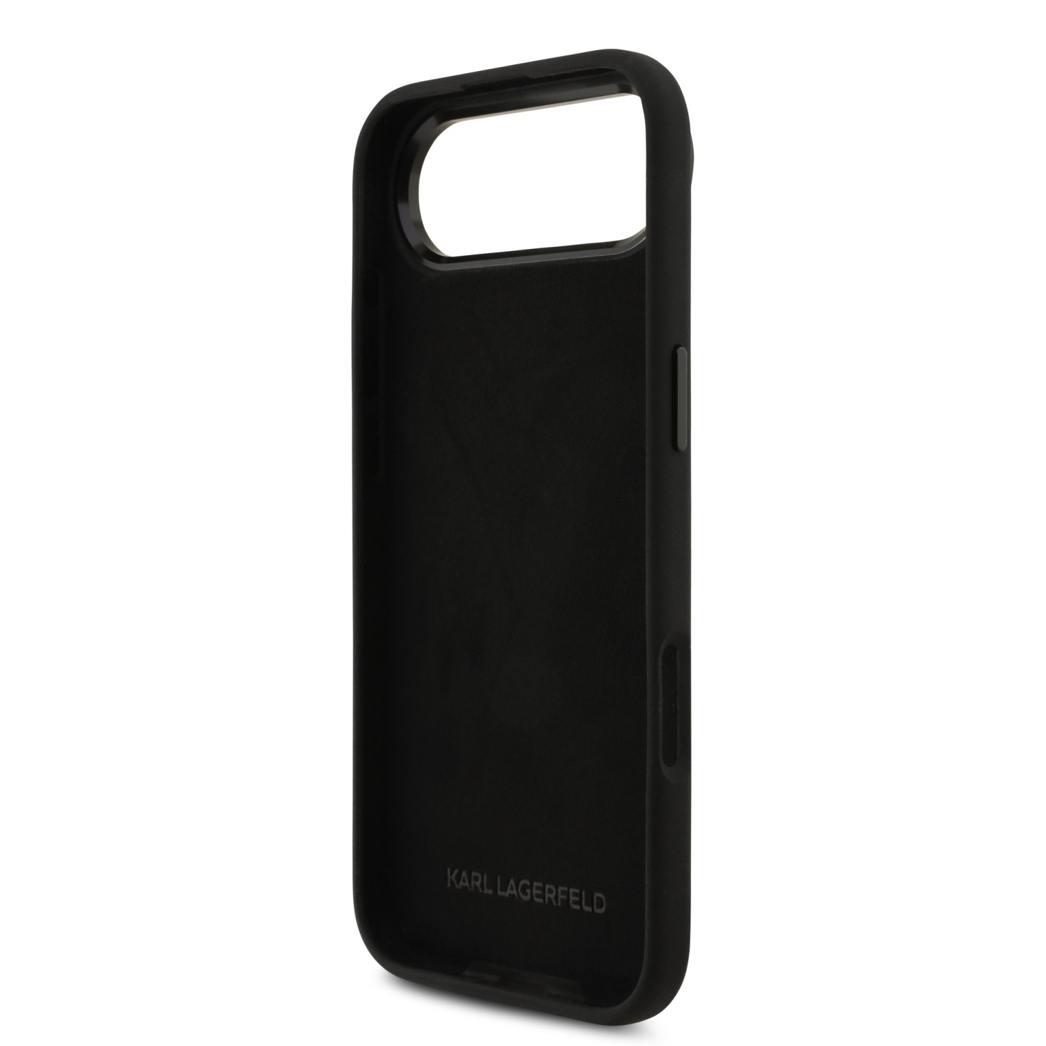 Karl Lagerfeld Liquid Silicone Metal Ikonik Zadní Kryt pro iPhone Air Black