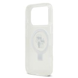Karl Lagerfeld Ringstand Karl and Choupette MagSafe Zadní Kryt pro iPhone 17 Pro White