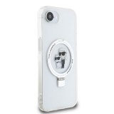 Karl Lagerfeld Ringstand Karl and Choupette MagSafe Zadní Kryt pro iPhone 16e White