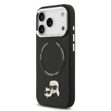 Karl Lagerfeld PU Karl and Choupette Heads Pins MagSafe Zadní Kryt pro iPhone 17 Pro Max Black