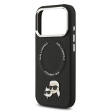 Karl Lagerfeld PU Karl and Choupette Heads Pins MagSafe Zadní Kryt pro iPhone 17 Pro Black