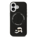 Karl Lagerfeld PU Karl and Choupette Heads Pins MagSafe Zadní Kryt pro iPhone 17 Black
