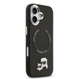 Karl Lagerfeld PU Karl and Choupette Heads Pins MagSafe Zadní Kryt pro iPhone 17 Black