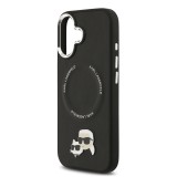 Karl Lagerfeld PU Karl and Choupette Heads Pins MagSafe Zadní Kryt pro iPhone 17 Black