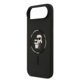 Karl Lagerfeld Liquid Silicone Karl and Choupette MagSafe Zadní Kryt pro iPhone Air Black