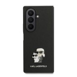 Karl Lagerfeld PU Saffiano Karl and Choupette Zadní Kryt pro Samsung Galaxy Z Fold 7 Black