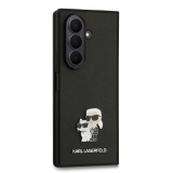 Karl Lagerfeld PU Saffiano Karl and Choupette Zadní Kryt pro Samsung Galaxy Z Fold 7 Black