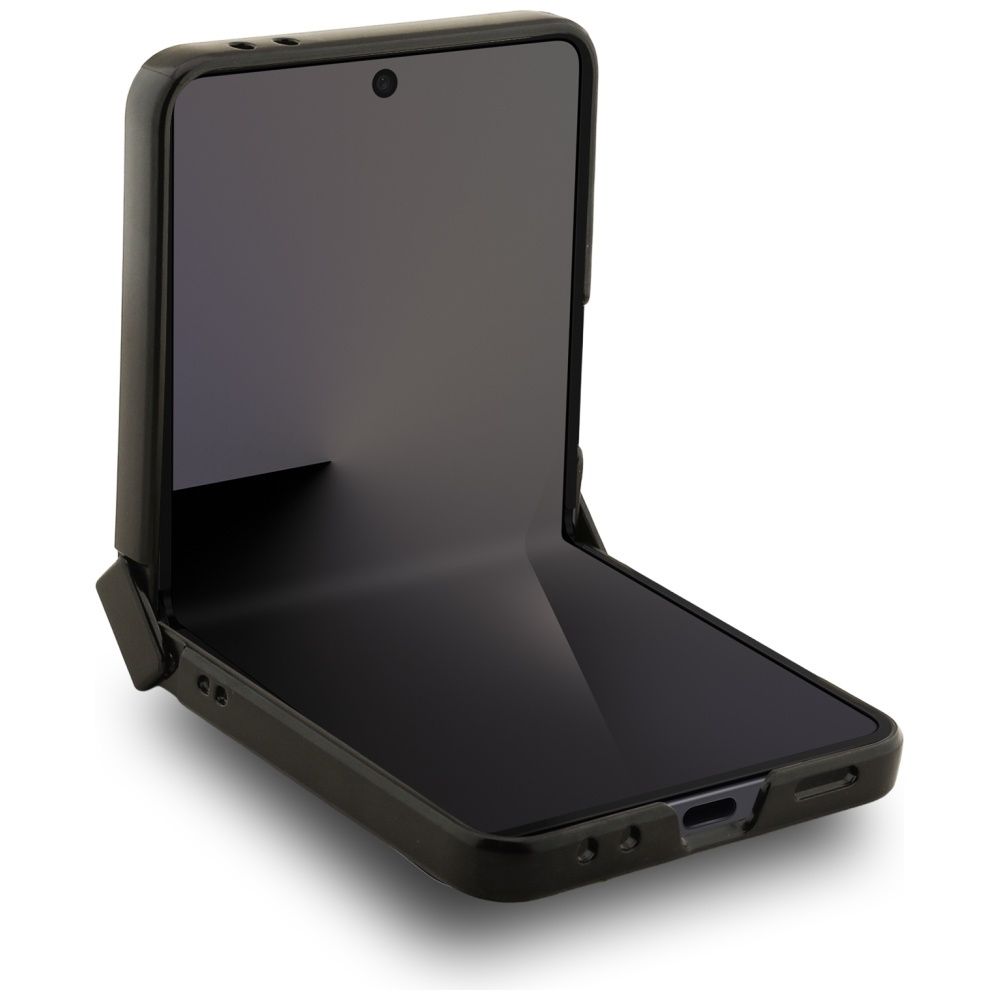 Karl Lagerfeld PU Saffiano Karl and Choupette Zadní Kryt pro Samsung Galaxy Z Flip 7 Black