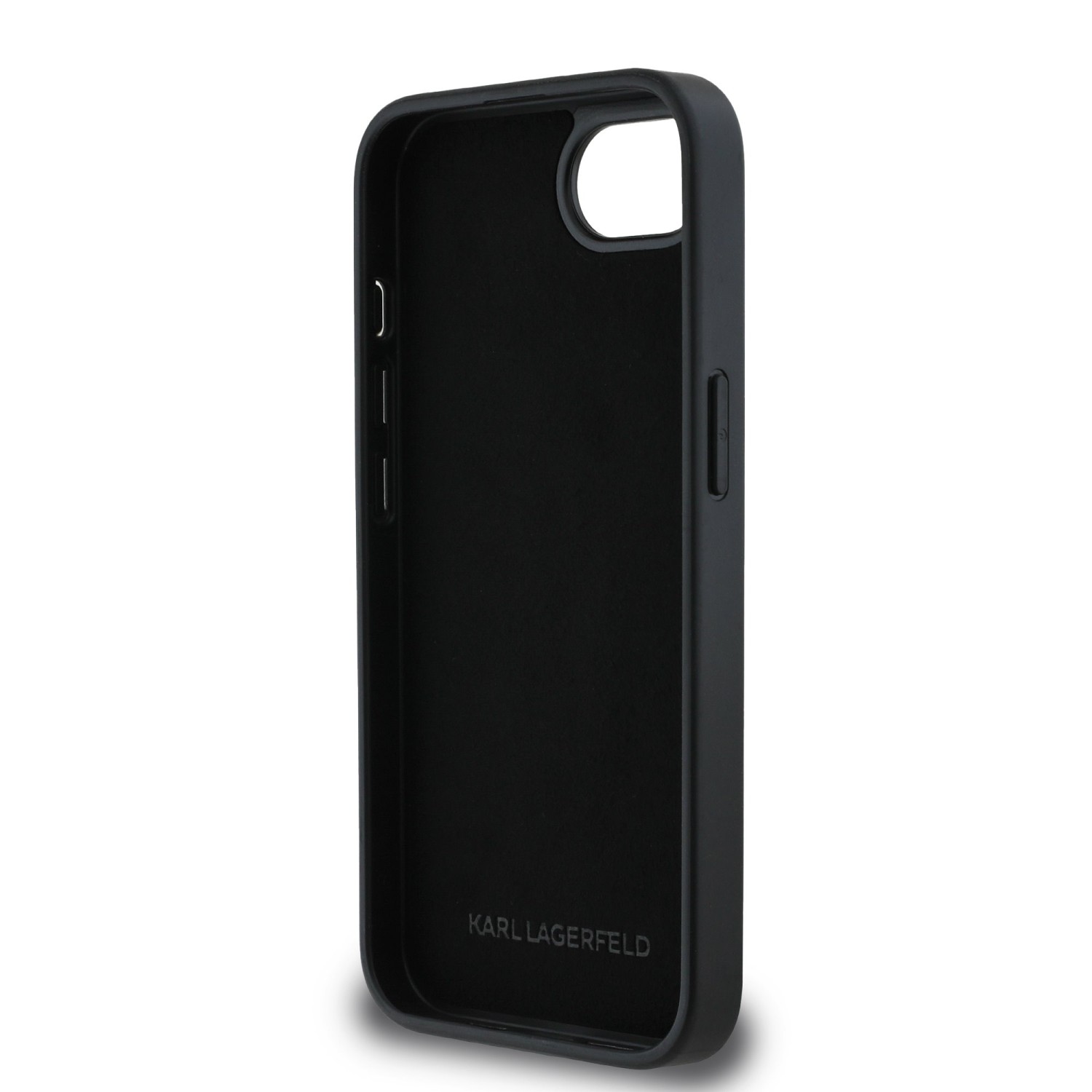 Karl Lagerfeld PU Saffiano Karl and Choupette Zadní Kryt pro iPhone 16e Black