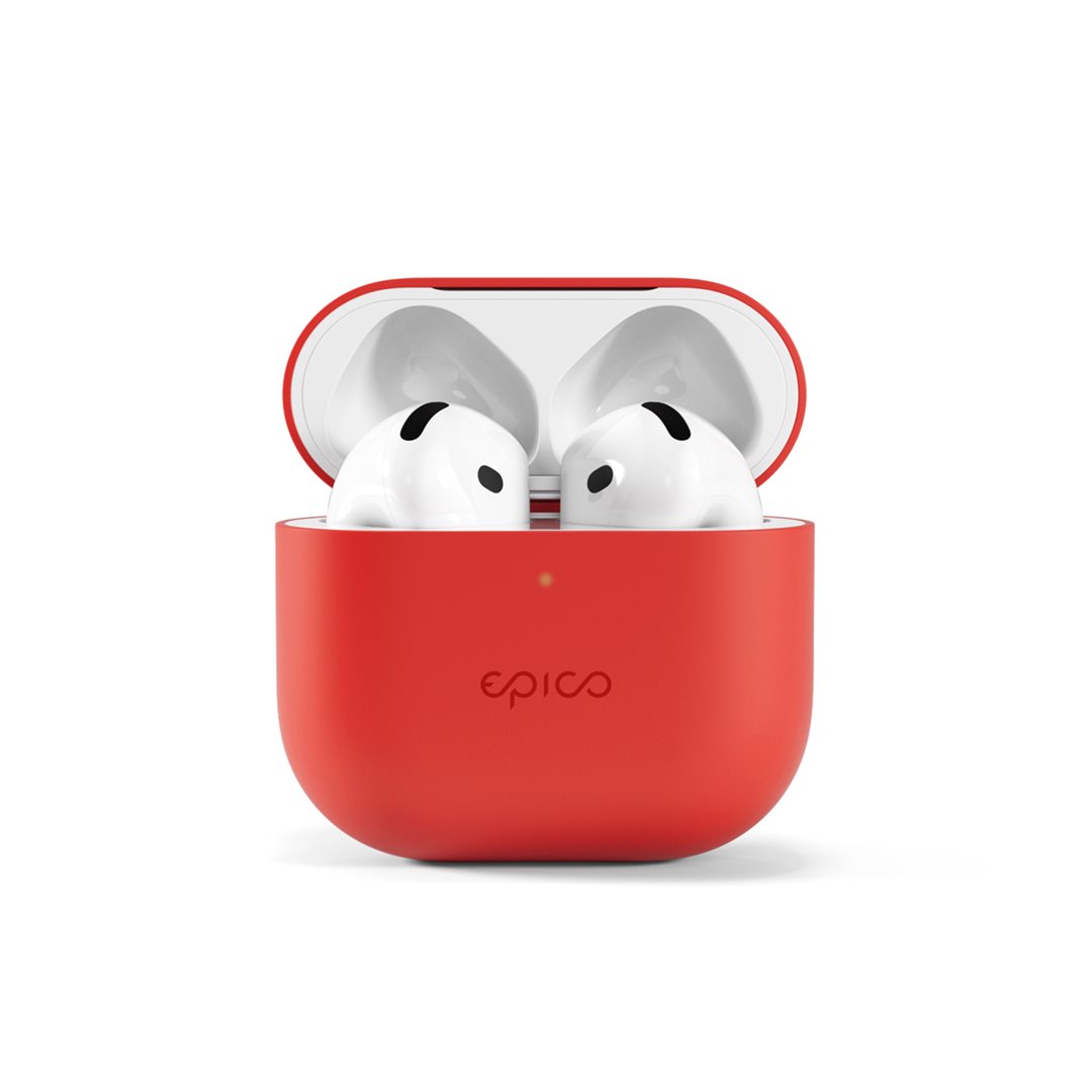 Silikonové pouzdro Epico pro AirPods 4, červená