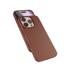 Zadní kožený kryt Epico Mag+pro Apple iPhone 16 Pro, hnědá