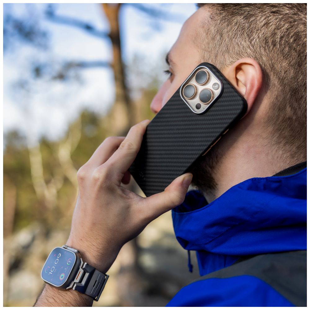 Aramidový zadní kryt FIXED MagVelar s podporou Magsafe pro Apple iPhone 16 Pro Max, černý