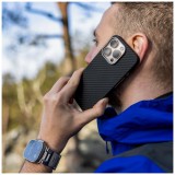 Aramidový zadní kryt FIXED MagVelar s podporou Magsafe pro Apple iPhone 15 Pro, černý