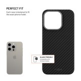 Aramidový zadní kryt FIXED MagVelar s podporou Magsafe pro Apple iPhone 15 Pro, černý