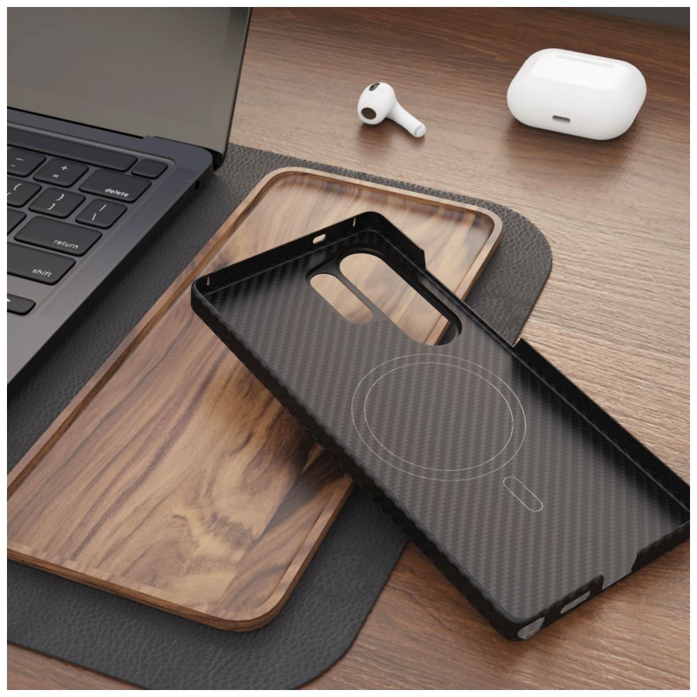 Aramidový zadní kryt FIXED MagVelar s podporou MagSafe pro Apple iPhone 17 Pro, černý