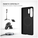 Aramidový zadní kryt FIXED MagVelar s podporou Magsafe pro Samsung Galaxy S26, černá