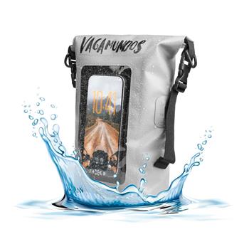 Voděodolný vak FIXED Float Bag s kapsou pro mobilní telefon 3L, vandrácký speciál, šedá