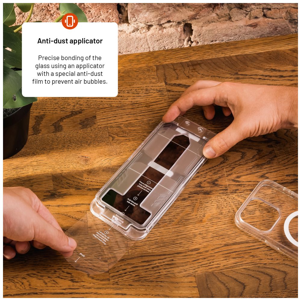 Ultra odolné tvrzené sklo FIXED Armor s Anti-dust aplikátorem a AR vrstvou pro Samsung Galaxy S26, černá