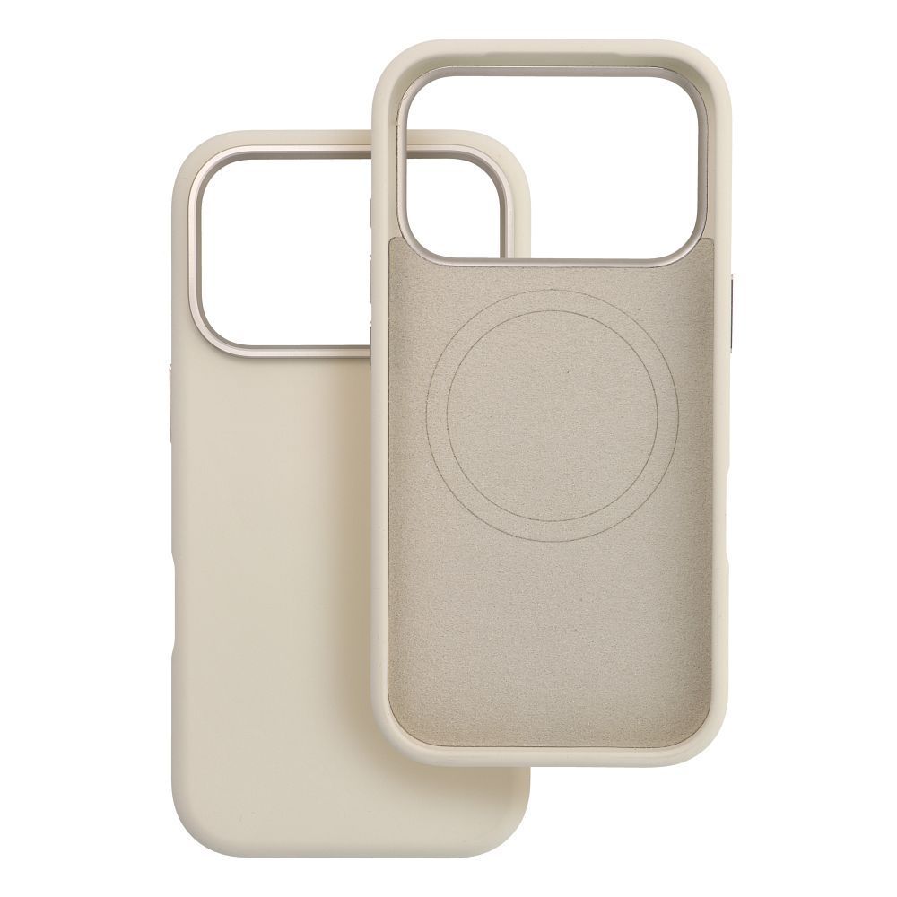 FORCELL F-PROTECT Frame Premium case compatible with MagSafe for IPHONE 16 PRO antique white