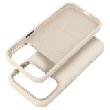 FORCELL F-PROTECT Frame Premium case compatible with MagSafe for IPHONE 15 PRO MAX antique white