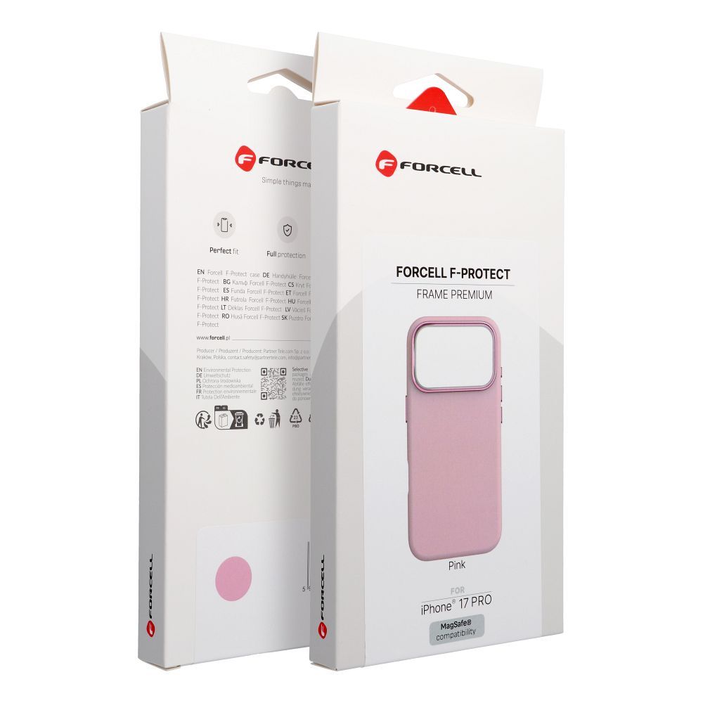 FORCELL F-PROTECT Frame Premium case compatible with MagSafe for IPHONE 16 PRO pink