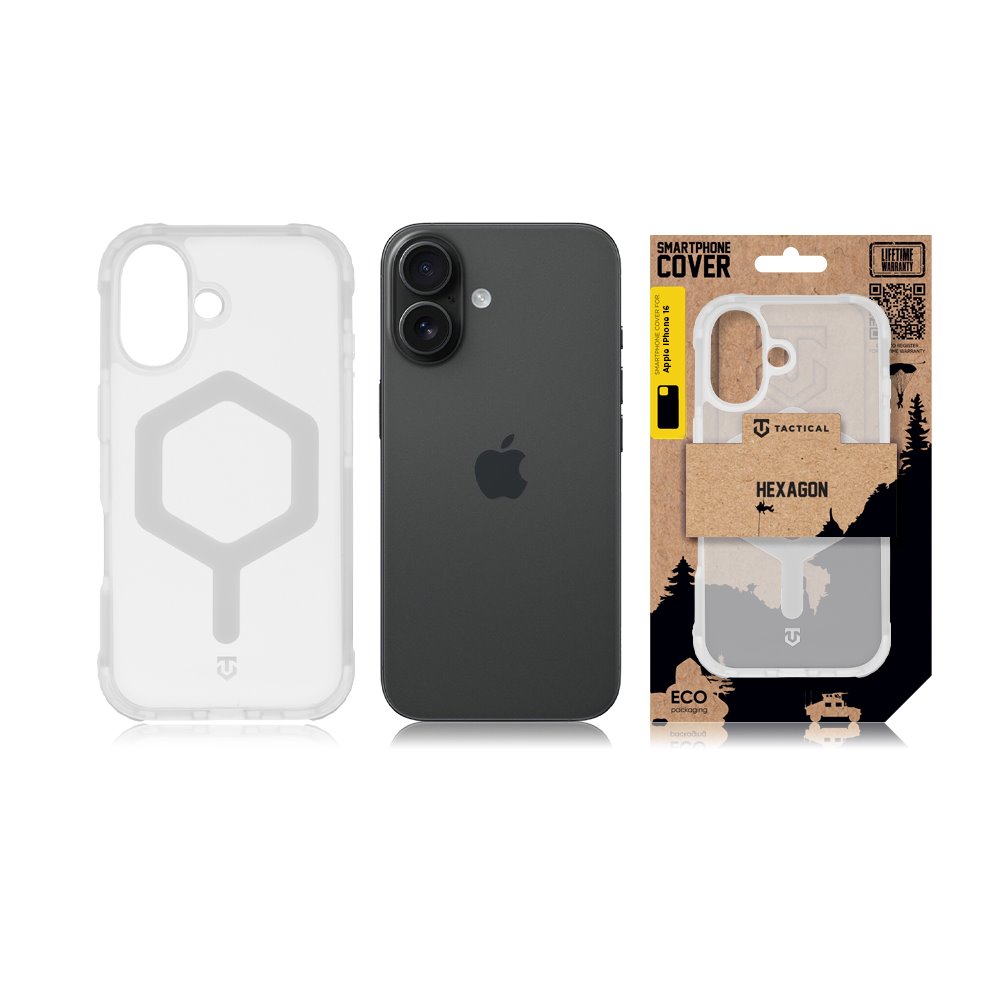 Tactical MagForce Hexagon Kryt pro Apple iPhone 16 T-White