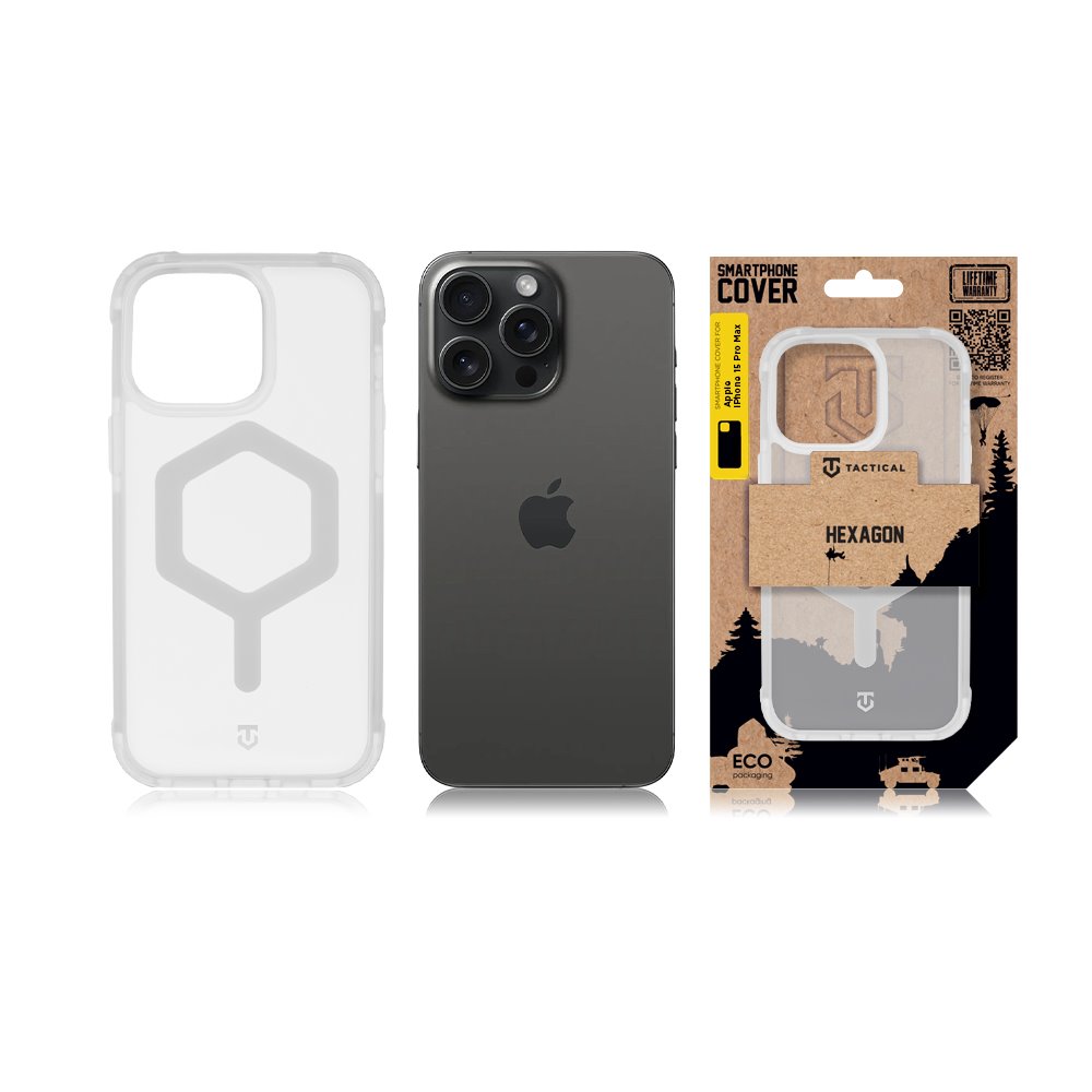 Tactical MagForce Hexagon Kryt pro Apple iPhone 15 Pro Max T-White