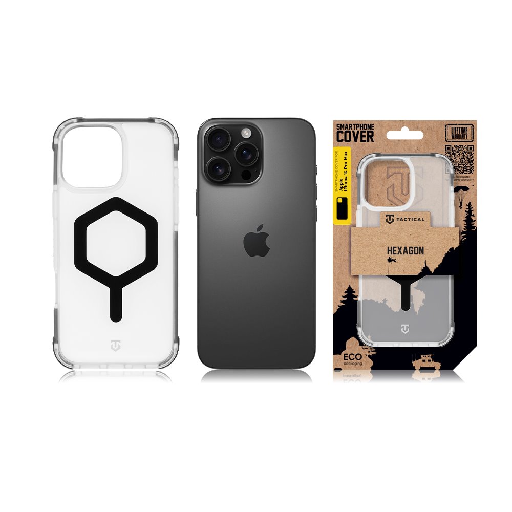 Tactical MagForce Hexagon Kryt pro Apple iPhone 16 Pro Max T-Black