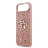 Guess PU Fixed Glitter 4G Metal Logo Zadní Kryt pro iPhone Air Pink