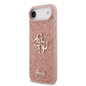 Zadní kryt Guess PU Fixed Glitter 4G Metal Logo pro Apple iPhone Air, růžová