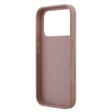 Guess PU Fixed Glitter 4G Metal Logo Zadní Kryt pro iPhone 17 Pro Pink