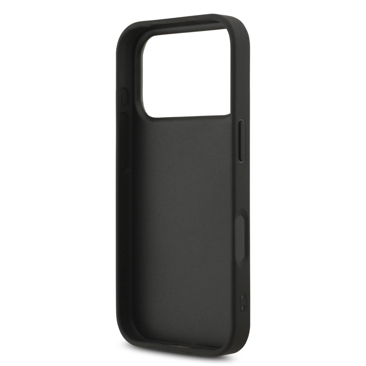 Guess PU Fixed Glitter 4G Metal Logo Zadní Kryt pro iPhone 17 Pro Black