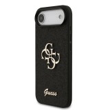 Guess PU Fixed Glitter 4G Metal Logo Zadní Kryt pro iPhone Air Black