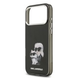 Karl Lagerfeld IML Aquarelle Karl and Choupette Zadní Kryt pro iPhone 17 Pro Max Black
