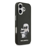 Karl Lagerfeld IML Aquarelle Karl and Choupette Zadní Kryt pro iPhone 17 Black