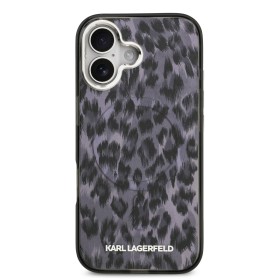 Zadní kryt Karl Lagerfeld IML Leopard MagSafe pro Apple iPhone 17, šedá