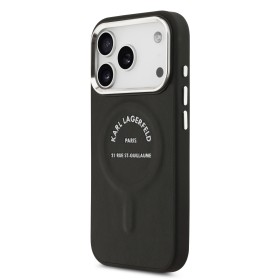 Zadní kryt Karl Lagerfeld PU RSG Logo MagSafe pro Apple iPhone 17 Pro Max, černá