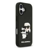 Karl Lagerfeld 3D Rubber Karl and Choupette Zadní Kryt pro iPhone 17 Black