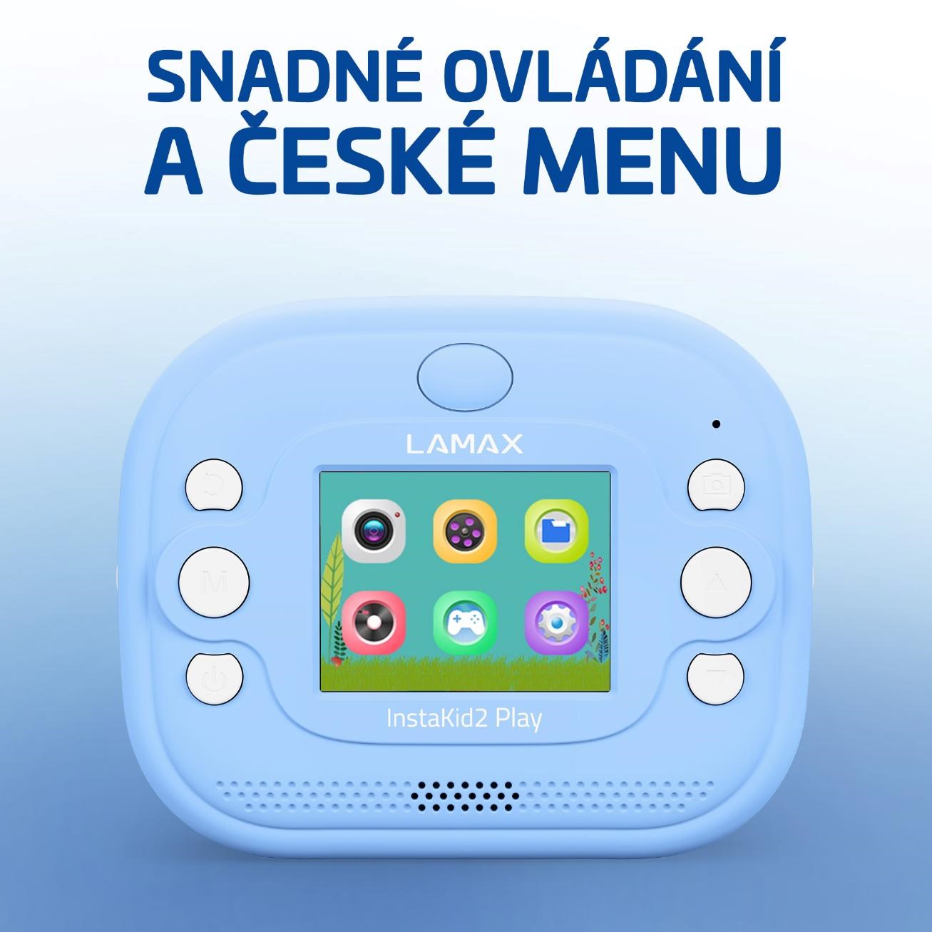 LAMAX InstaKid2 Play modrá
