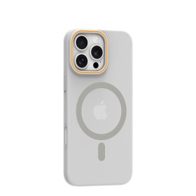 Zadní kryt Case GO ORANGE compatible with MagSafe pro Samsung Galaxy S26 Edge, transparentní