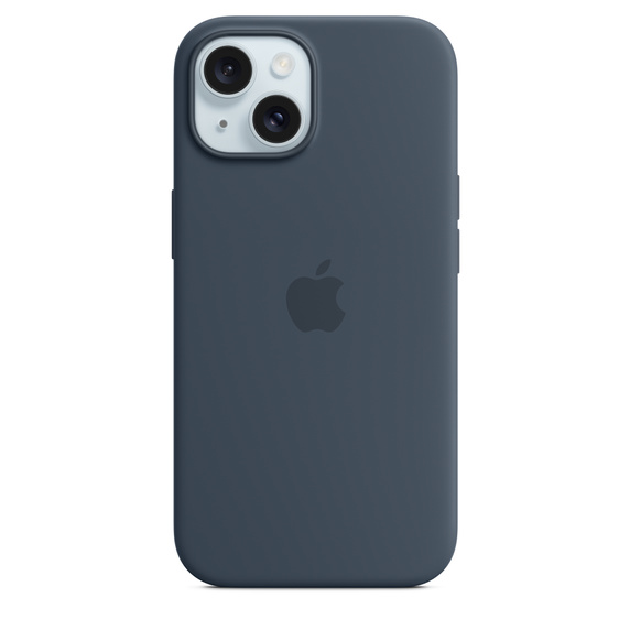 Zadní kryt Silicone Case with MagSafe s Apple iPhone 15, storm blue