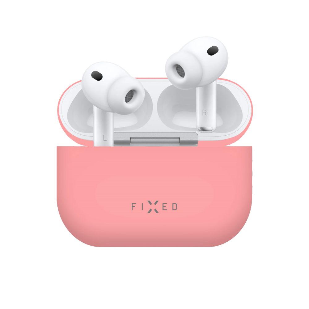 Ultratenké silikonové pouzdro FIXED Silky pro Apple AirPods Pro 3, růžové