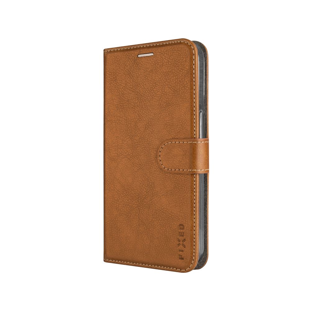 Pouzdro typu kniha FIXED Opus pro Samsung Galaxy A57 5G, hnědá